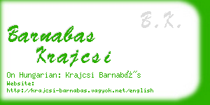 barnabas krajcsi business card